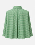 PHASELIS GREEN GINGHAM CAPE