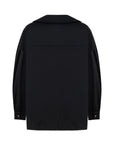 BLACK PETUNYA SHIRT WITH BEADED ZIP DETAIL