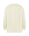 BUTTER YELLOW PETUNYA SHIRT WITH BEADED ZIP DETAIL