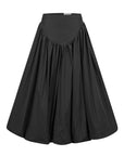 BLACK TAFFETA BALLOON SKIRT