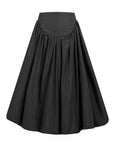 BLACK TAFFETA BALLOON SKIRT