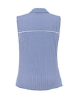 GINGHAM LIPARI BLOUSE WITH TOPSTICHING DETAIL