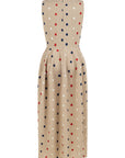 SLEEVELESS BALLOON DRESS WITH HEART MOTIFS
