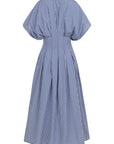 GINGHAM SHORT SLEEVED DRESS WITH TASSELS