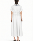 WHITE POPLIN SHIRT DRESS