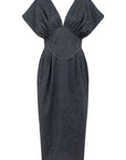 BALLOON-LIKE DRESS WITH FITTED WAIST