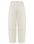 WHITE DENIM CONIC PANTS