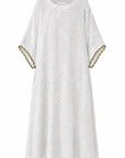 WHITE EMBROIDERED CAFTAN