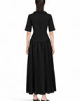 CORSET DETAILED BLACK DRESS