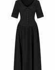 CORSET DETAILED BLACK DRESS