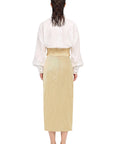 MIMOZA SHIRT WITH BUTTER YELLOW CORSET