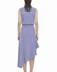 GINGHAM FLOUNCE MIDI SKIRT