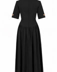CORSET DETAILED BLACK DRESS