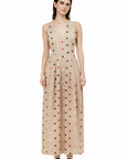 SLEEVELESS BALLOON DRESS WITH HEART MOTIFS