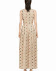 SLEEVELESS BALLOON DRESS WITH HEART MOTIFS