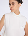BLACK LALE BLOUSE WITH DRAPED NECKLINE