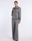 SEQUINED FLORAL OVERSHIRT