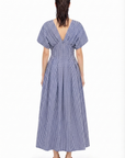 GINGHAM SHORT SLEEVED DRESS WITH TASSELS