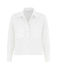 PAPATYA WHITE SHIRT WITH PLEATED POCKET DETAIL