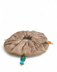 BEADED BROWN SCRUNCHIE