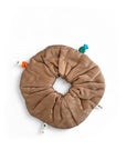 BEADED BROWN SCRUNCHIE