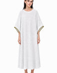 WHITE EMBROIDERED CAFTAN