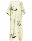 LINEN CAFTAN WITH MOSAIC PATTERN