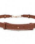 ADJUSTABLE BROWN LEATHER BELT