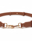 ADJUSTABLE BROWN LEATHER BELT