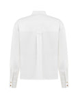 PAPATYA WHITE SHIRT WITH PLEATED POCKET DETAIL