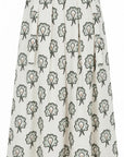 WHITE POPLIN SKIRT WITH EMBROIDERY