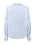 SATIN BLUE POLKA DOT FREZYA SHIRT