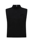 BLACK LALE BLOUSE WITH DRAPED NECKLINE