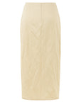 SCARF DETAILED BUTTER YELLOW SKIRT