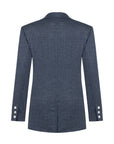 NAVY BLUE STRIPED DENIM JACKET