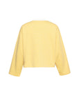 YELLOW STRIPED PRINTED SWEATSHIRT