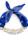BLUE BANDANA NECKLACE