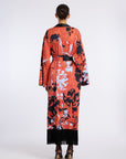 FLORAL FRINGED KIMONO