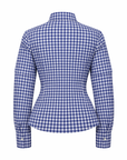 POSITANO GINGHAM SHIRT WITH GEOMETRICAL SILHOUETTE